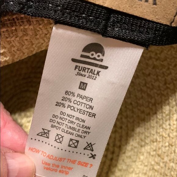 Furtalk UV Elegant Tan Hat with Black Ribbon - Picture 5 of 6